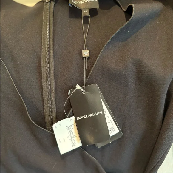 Emporio Armani Black Zip-Up Dress, fits like an 8, new with tags. - Picture 3 of 3
